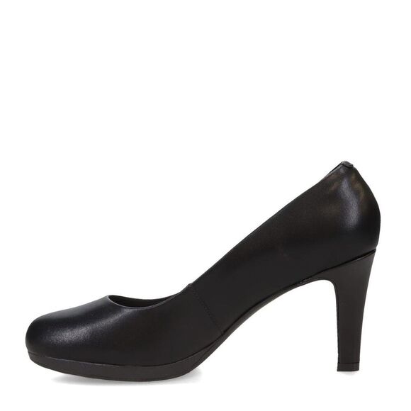 Clarks Women's Adriel Viola Dress Pump 7 Black Leather - Picture 1 of 10